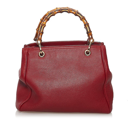 Gucci Bamboo Shopper Leather Satchel (37607)
