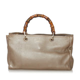 Gucci Bamboo Shopper Leather Satchel (37608)