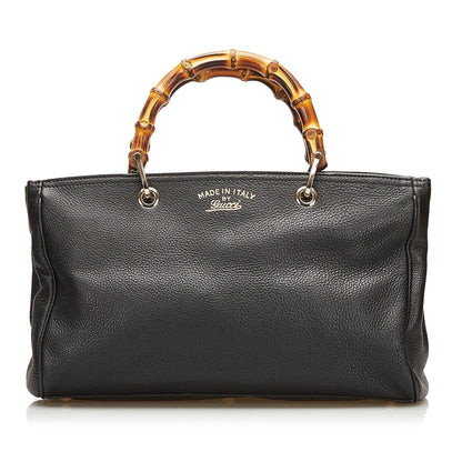 Gucci Bamboo Shopper Leather Satchel (dP6JxK)