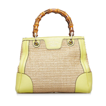 Gucci Bamboo Shopper Raffia Satchel (PexXRK)