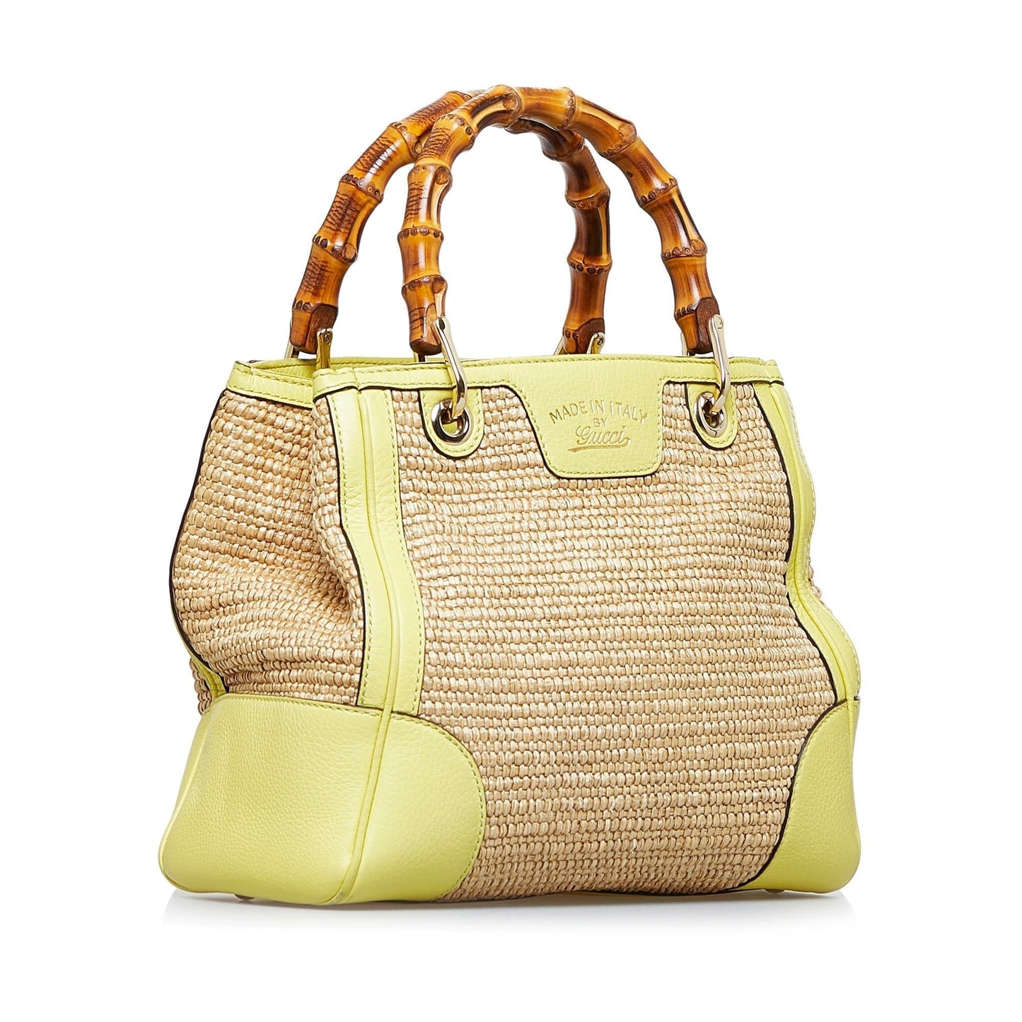 Gucci Bamboo Shopper Raffia Satchel (PexXRK)