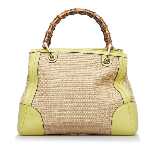Gucci Bamboo Shopper Raffia Satchel (O4uoe2)