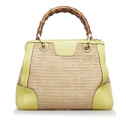 Gucci Bamboo Shopper Raffia Satchel (O4uoe2)