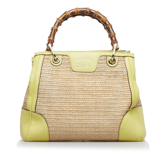 Gucci Bamboo Shopper Raffia Satchel (O4uoe2)