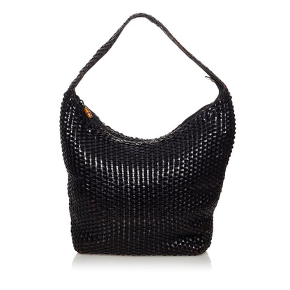Gucci Bamboo Weaved Leather Shoulder Bag (31075)