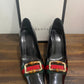 GUCCI BAMBOO WEB SQUARE TOE PUMPS