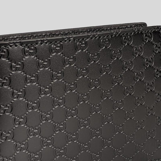 Gucci Micro Guccissima GG Logo Leather Bifold Wallet