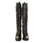 GUCCI BUCKLE RIDING KNEE HIGH LEATHER BOOTS