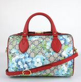 GUCCI GG SUPREME MONOGRAM BLOOMS SMALL BOSTON BAG