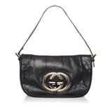 Gucci Britt Leather Shoulder Bag (32298)