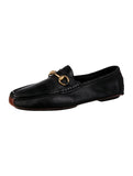 GUCCI CALFSKIN LEATHER HORSEBIT DRIVER LOAFERS