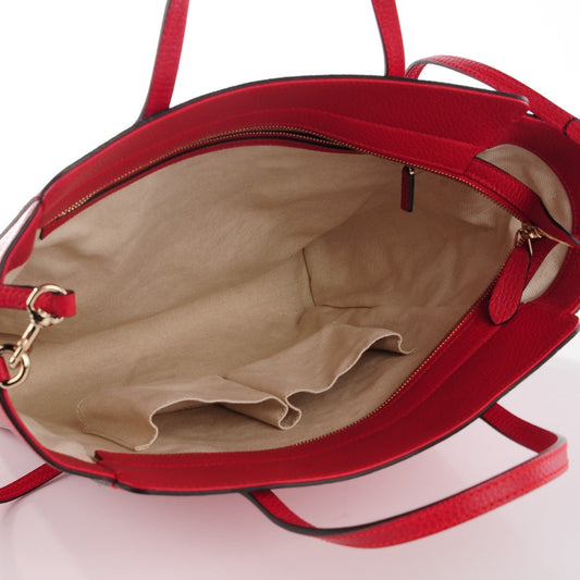 GUCCI PEBBLED CALFSKIN LEATHER MEDIUM TOP HANDLE TOTE BAG