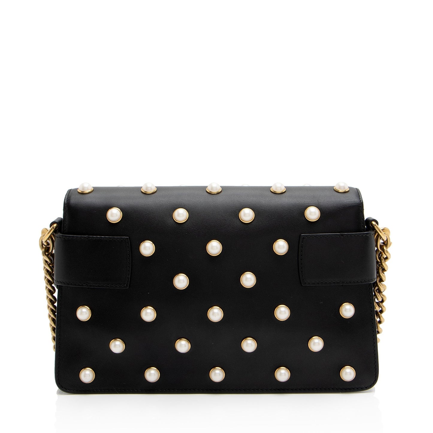 Gucci Calfskin Pearl Tiger Broadway Mini Shoulder Bag