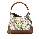 Gucci Canvas Bamboo Flora Diana Satchel (8uP6Jf)
