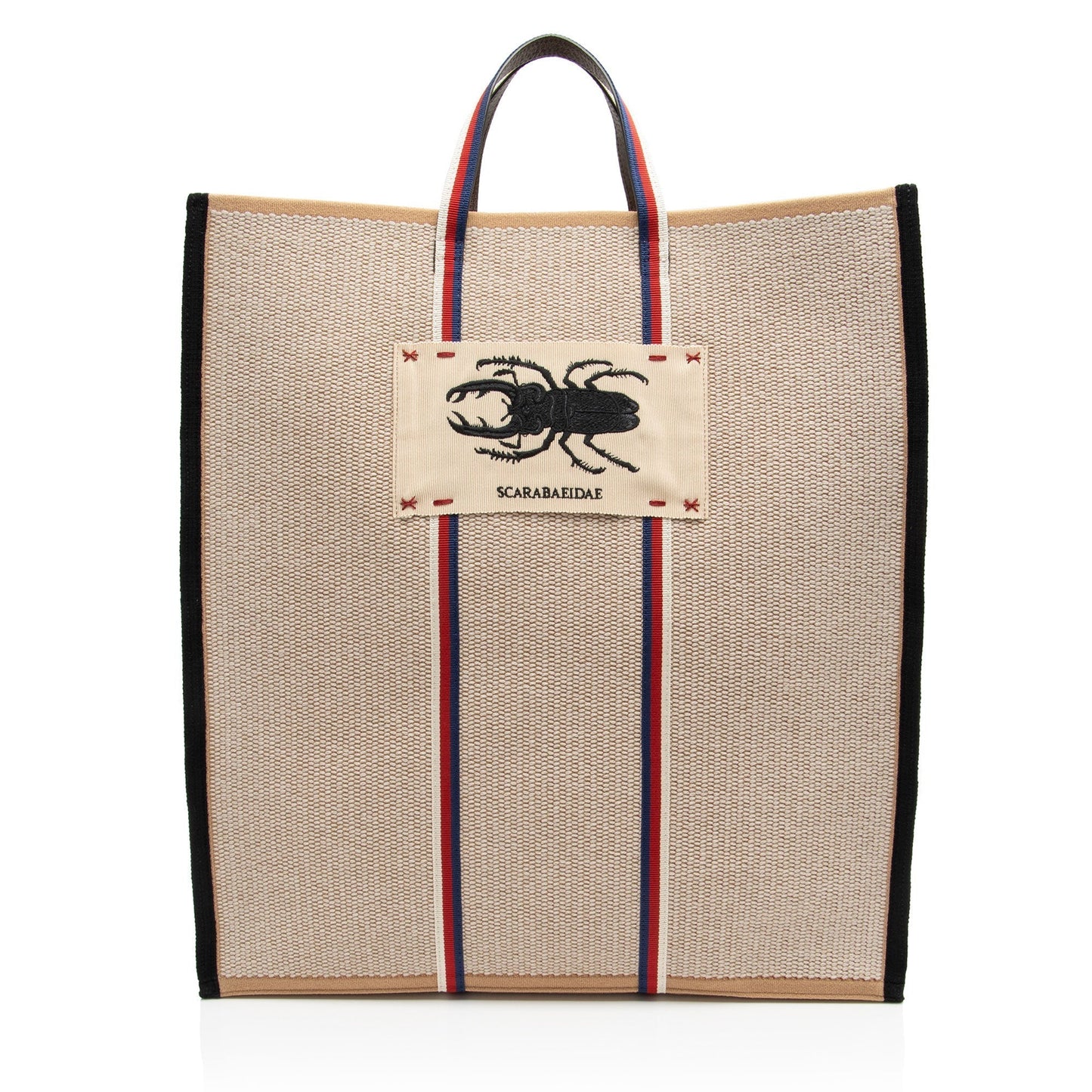 Gucci Canvas Embroidered Floral Vertical Tote (SHF-tGiQY1)