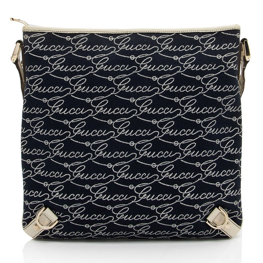 Gucci Canvas Lasso Script Abbey Messenger (SHF-coBFi9)
