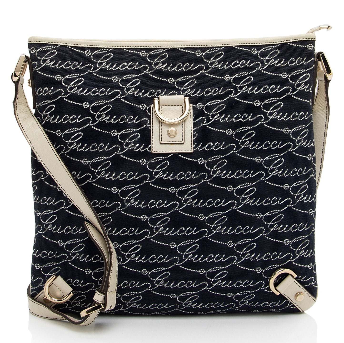 Gucci Canvas Lasso Script Abbey Messenger (SHF-coBFi9)