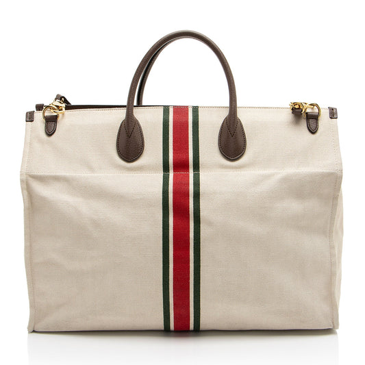 Gucci Canvas Web Foldable Large Tote
