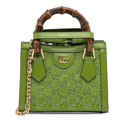 Gucci Crystal Embellished GG Canvas Mini Diana (wT7IXI)
