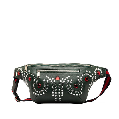 Gucci Crystal Embellished Web Belt Bag (OE46EQ)