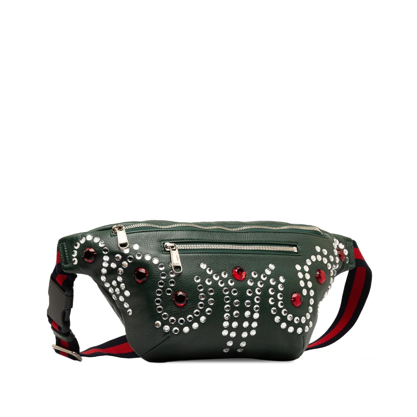 Gucci Crystal Embellished Web Belt Bag (OE46EQ)