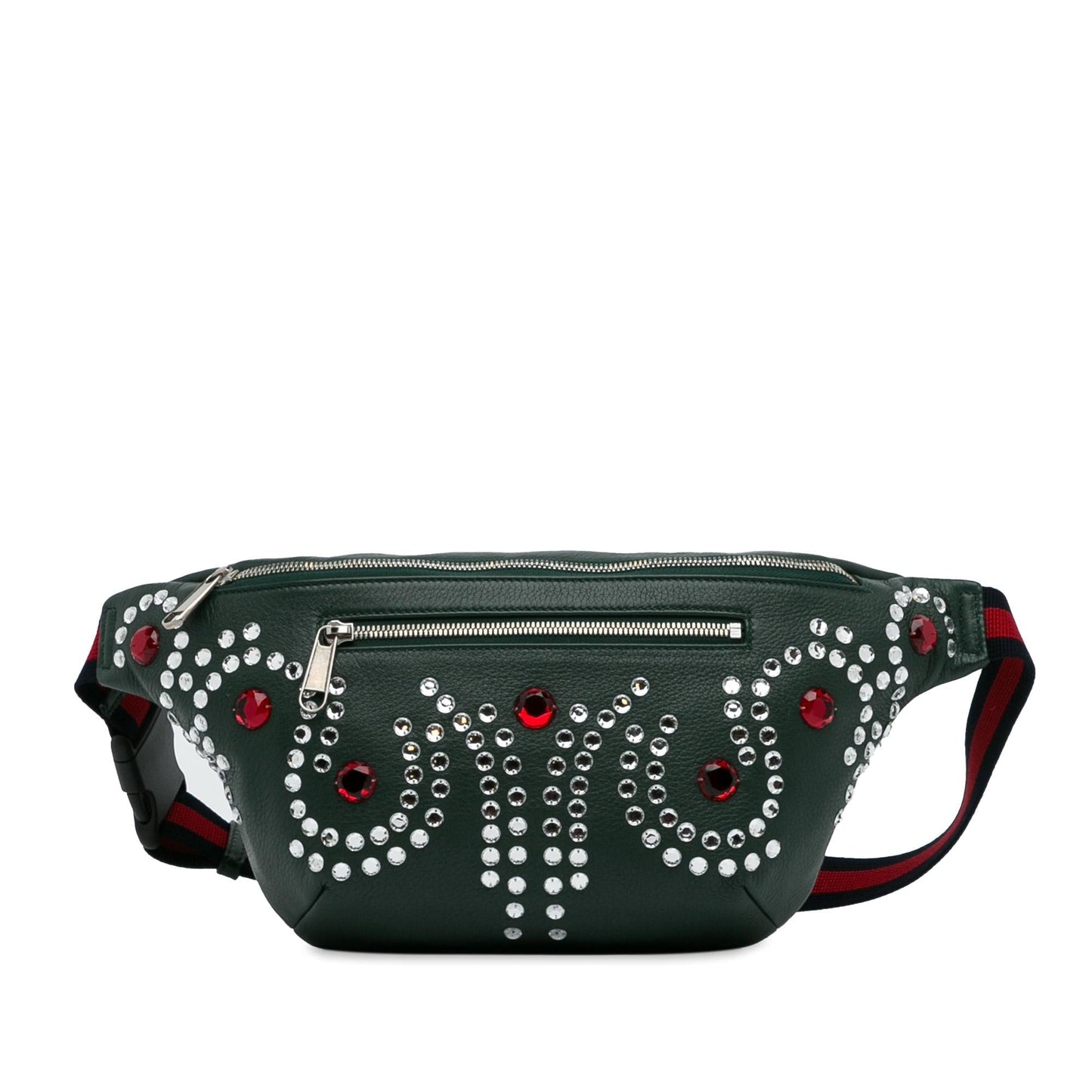 Gucci Crystal Embellished Web Belt Bag (xRoD5p)