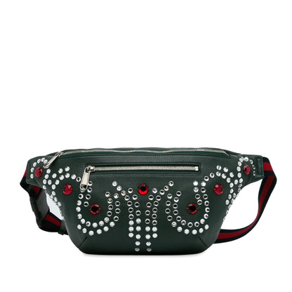 Gucci Crystal Embellished Web Belt Bag (xRoD5p)