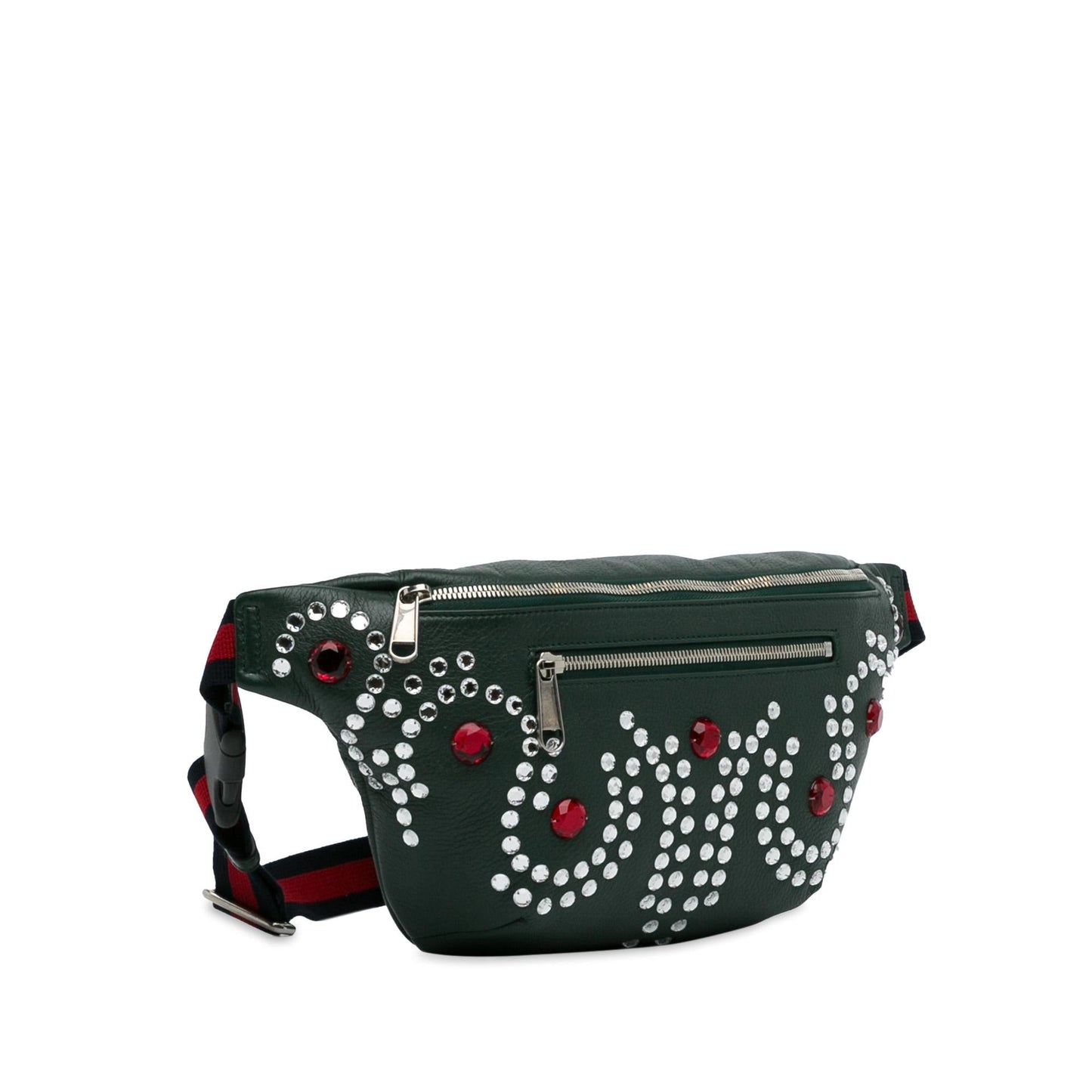 Gucci Crystal Embellished Web Belt Bag (xRoD5p)