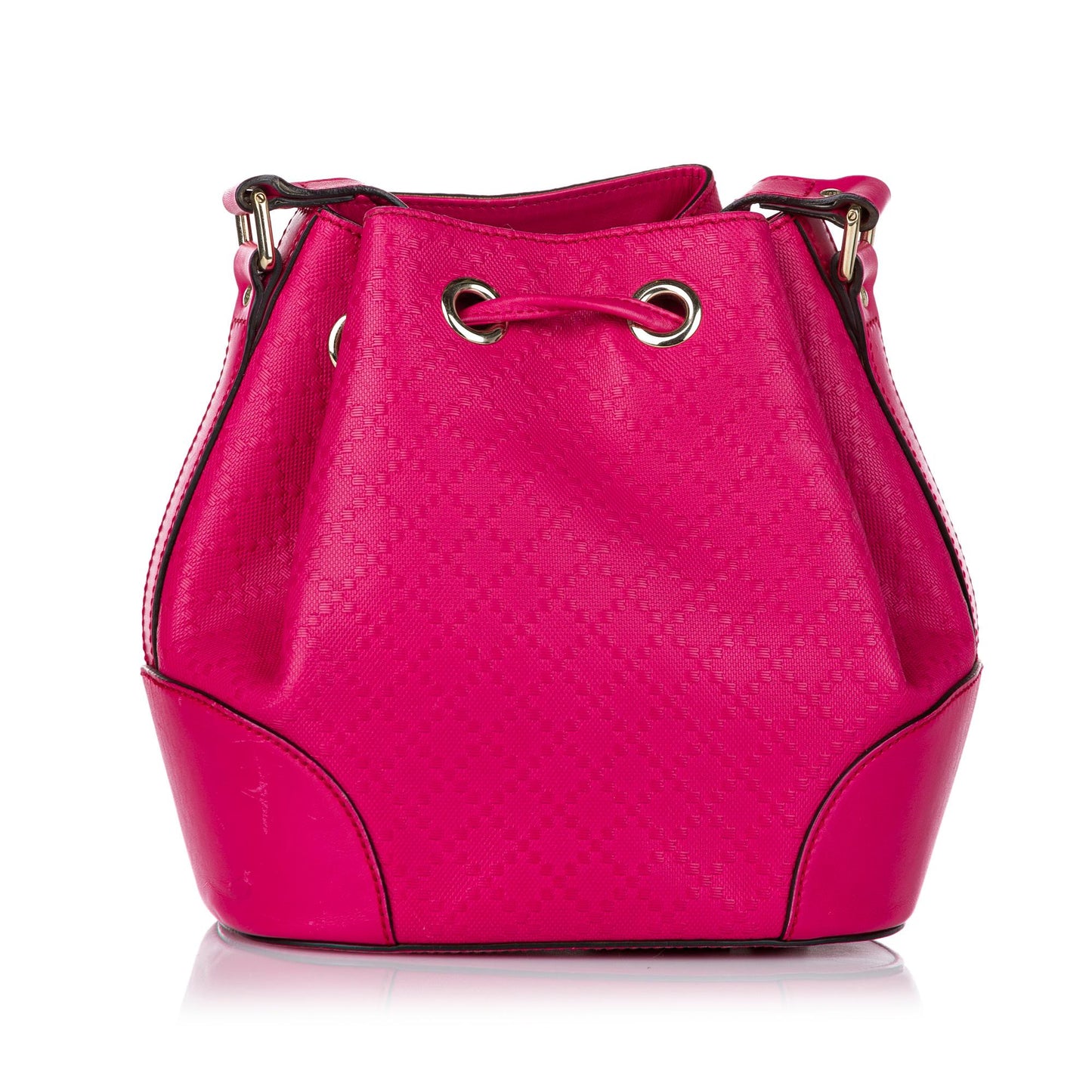 Gucci Diamante Bright Leather Bucket Bag (37602)