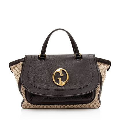 Gucci Diamante Canvas 1973 Medium Tote (SHF-uEOrw8)