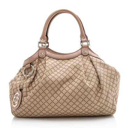 Gucci Diamante Canvas Sukey Medium Tote (SHF-21645)