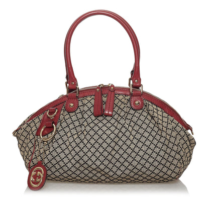Gucci Diamante Sukey Canvas Satchel (31216)