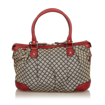 Gucci Diamante Sukey Canvas Satchel (5dkeD5)