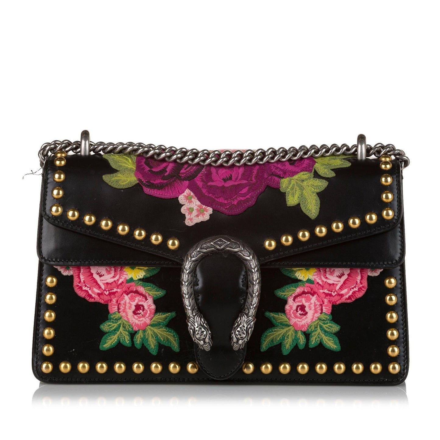 Gucci Dionysus Embroidered Studded Shoulder Bag (37763)