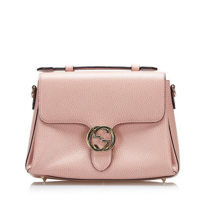 Gucci Dollar Calf Interlocking G Satchel (qAUwum)