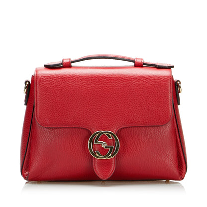 Gucci Dollar Calf Interlocking G Satchel (HXo6Cm)