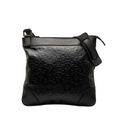 Gucci Embossed Leather Horsebit Crossbody Bag (KBNslG)