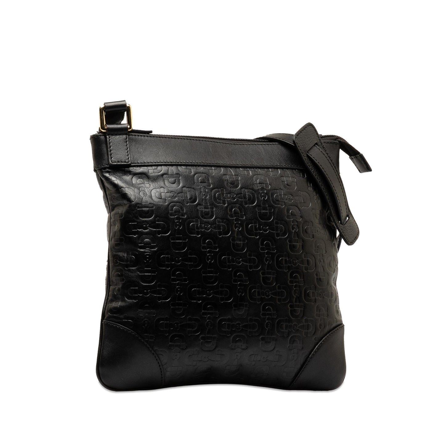 Gucci Embossed Leather Horsebit Crossbody Bag (KBNslG)
