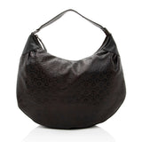 Gucci Embossed Leather Horsebit Large Hobo - FINAL SALE (SHF-19047)