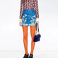 GUCCI EMBROIDERED DENIM MINI SKIRT