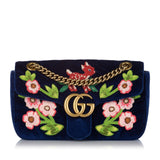 Gucci Embroidered GG Marmont Matelasse Crossbody Bag (34602)