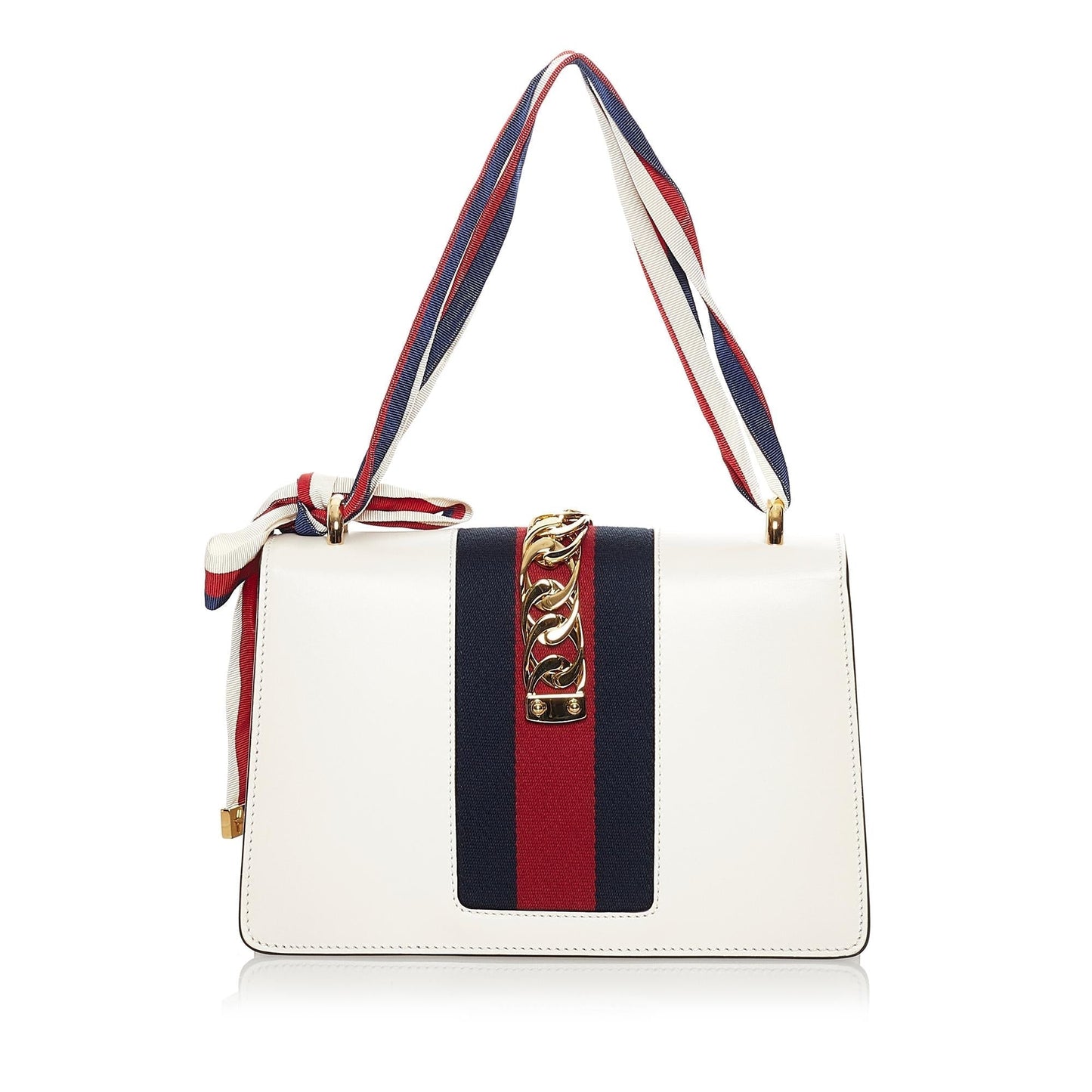 Gucci Embroidered Sylvie Leather Shoulder Bag (33807)