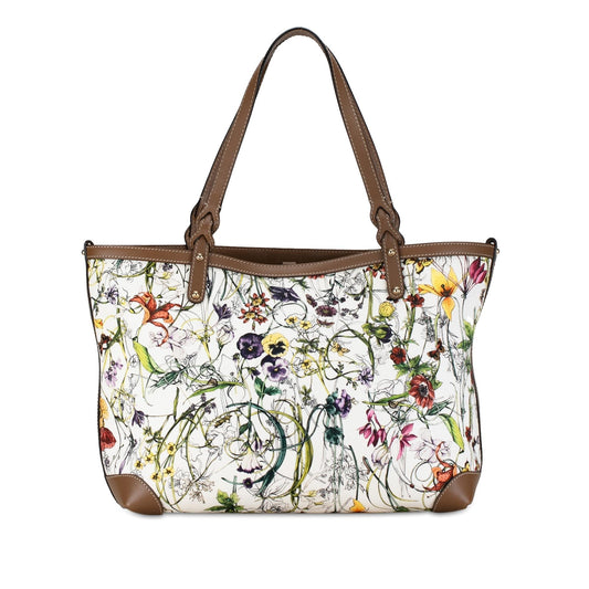 Gucci Flora Canvas Craft Tote (7nJYvD)