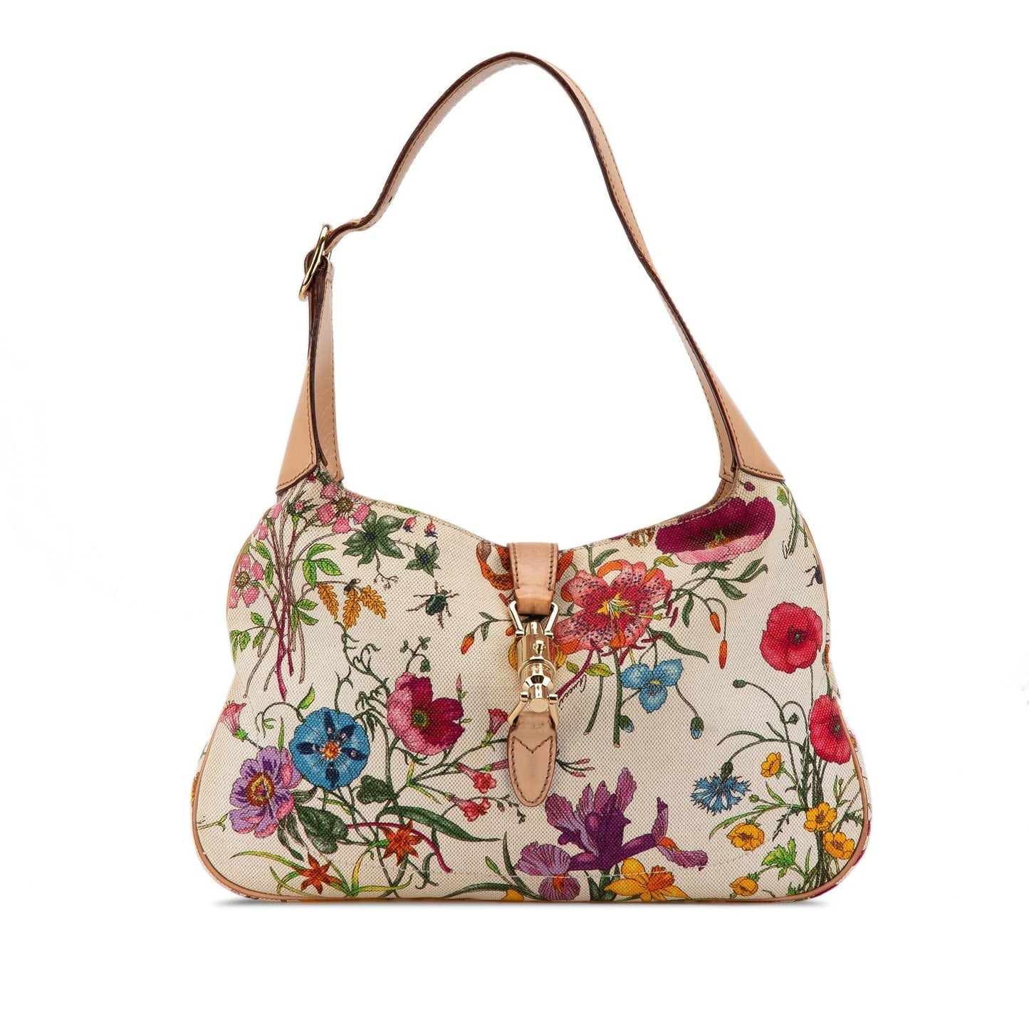 Gucci Flora New Jackie Canvas Shoulder Bag (3GVtqV)