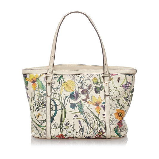 Gucci Flora Nice Leather Handbag (37333)