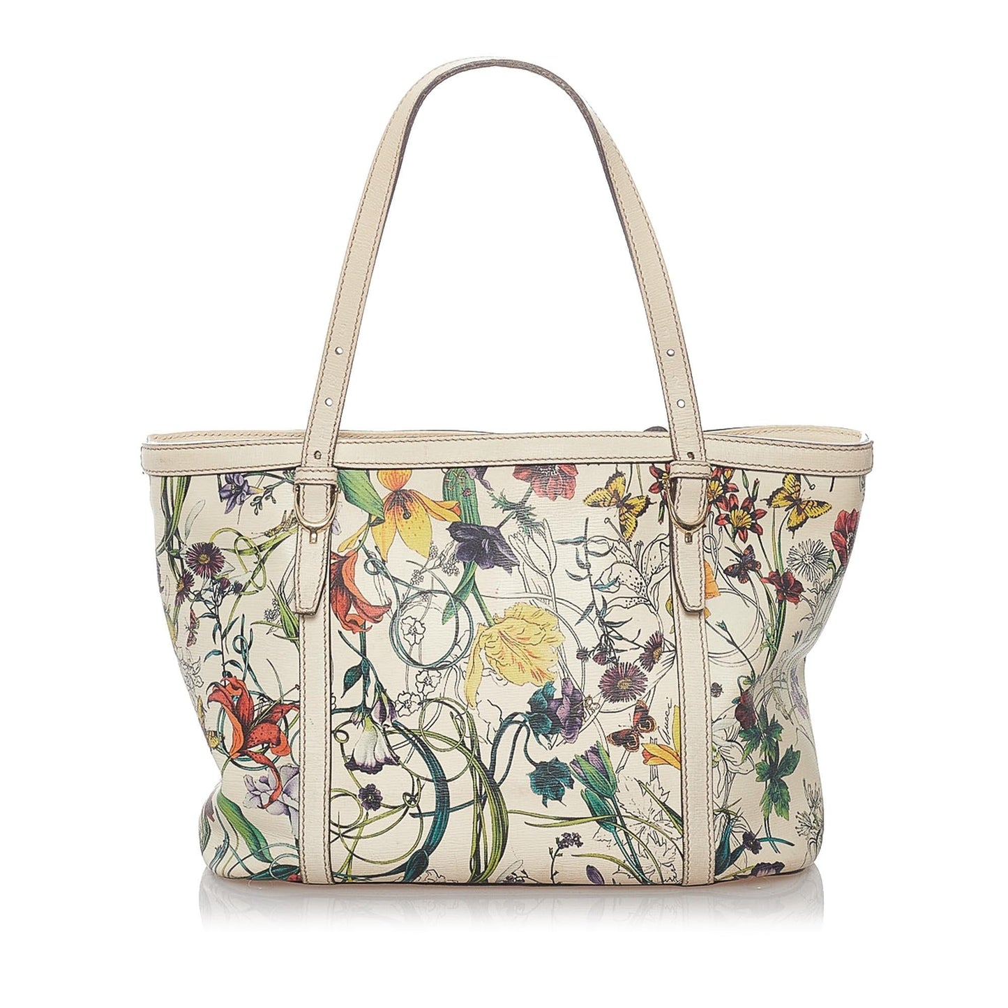 Gucci Flora Nice Leather Handbag (37333)