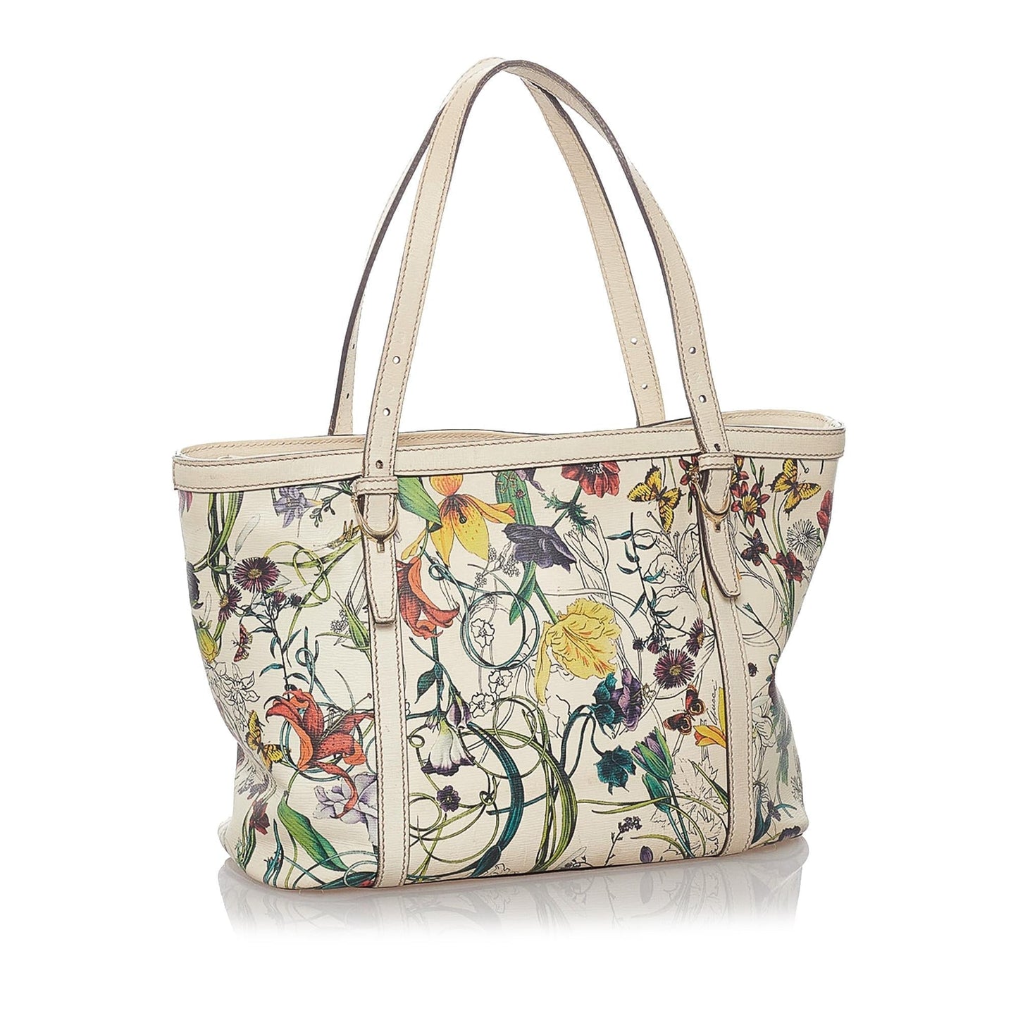 Gucci Flora Nice Leather Handbag (37333)