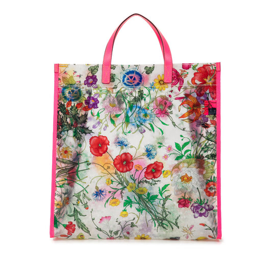 Gucci Flora Print Vinyl Tote (QGzSsM)