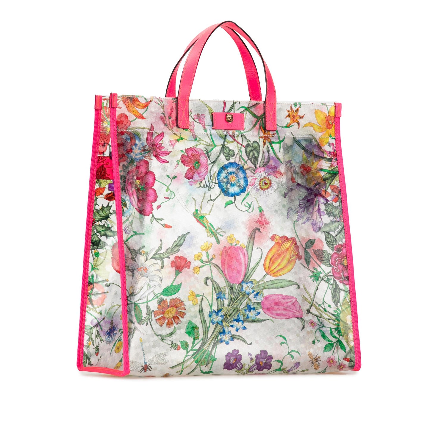 Gucci Flora Print Vinyl Tote (QGzSsM)