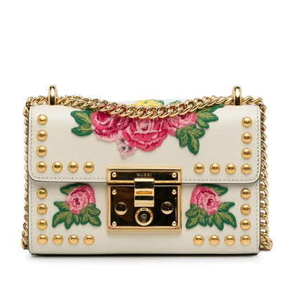 Gucci Floral Studded Padlock Shoulder Bag (0r94kw)